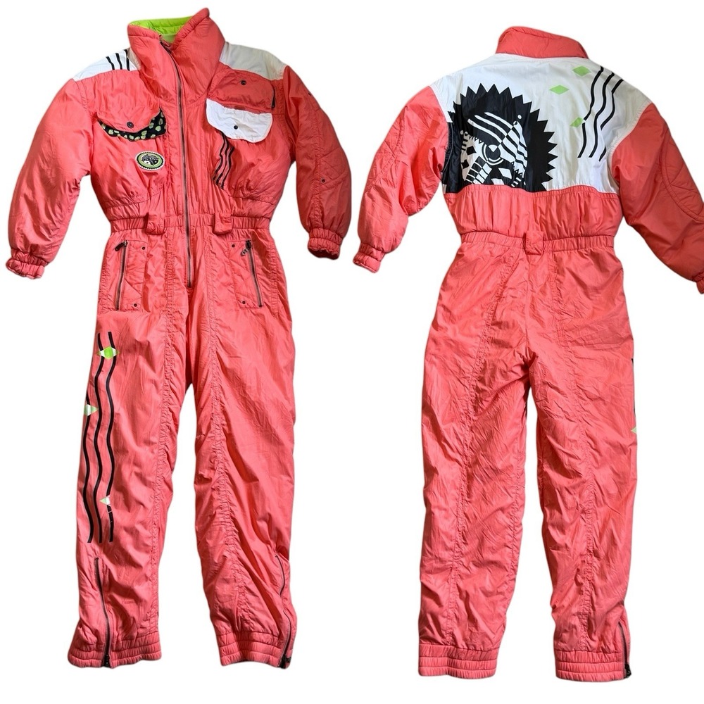 Vintage Head Sportswear Ski Snow Suit One Piece Women's Pink Size 12